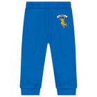 Younger Boys Blue Logo & Frog Joggers, 1, hi-res
